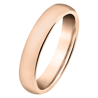 4mm rose gold court wedding ring