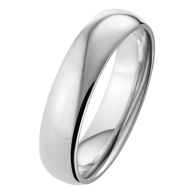 5mm platinum men's court wedding ring polished