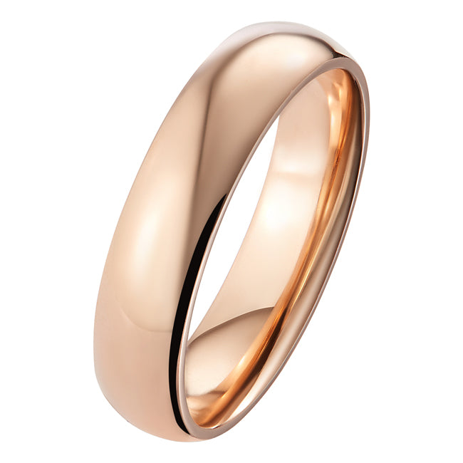 5mm Rose Gold Court Wedding Ring