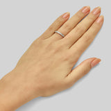 Scroll pattern wedding ring in platinum