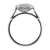 Art Deco style Asscher cut ring