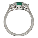 Emerald Diamond Trilogy Ring