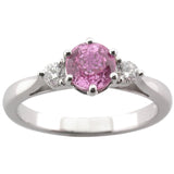 Pink sapphire engagement ring UK