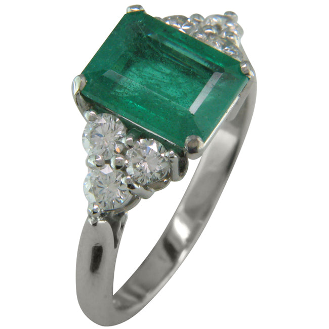 Bespoke Emerald and Diamond Ring - UK 