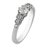 Art Deco diamond ring in platinum