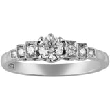 Art Deco engagement ring with GIA diamond