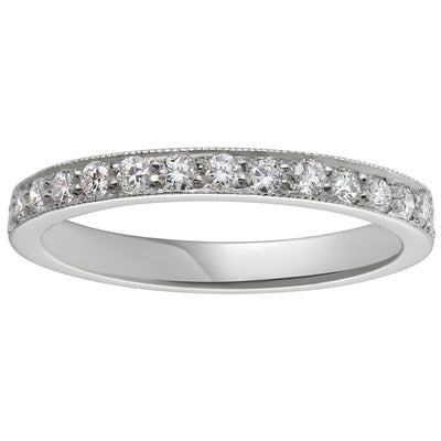 15 diamond wedding ring in platinum