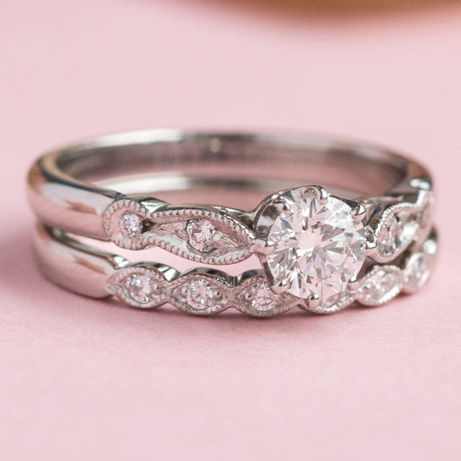 Edwardian wedding ring and engagement ring