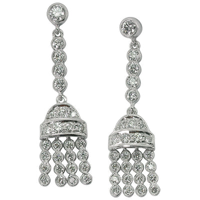 Vintage drop tassel earrings