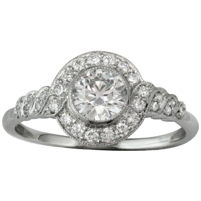 Halo Engagement Ring Vintage