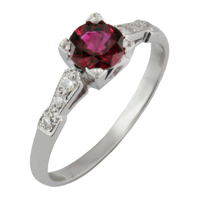 Art Deco Ruby Engagement Ring