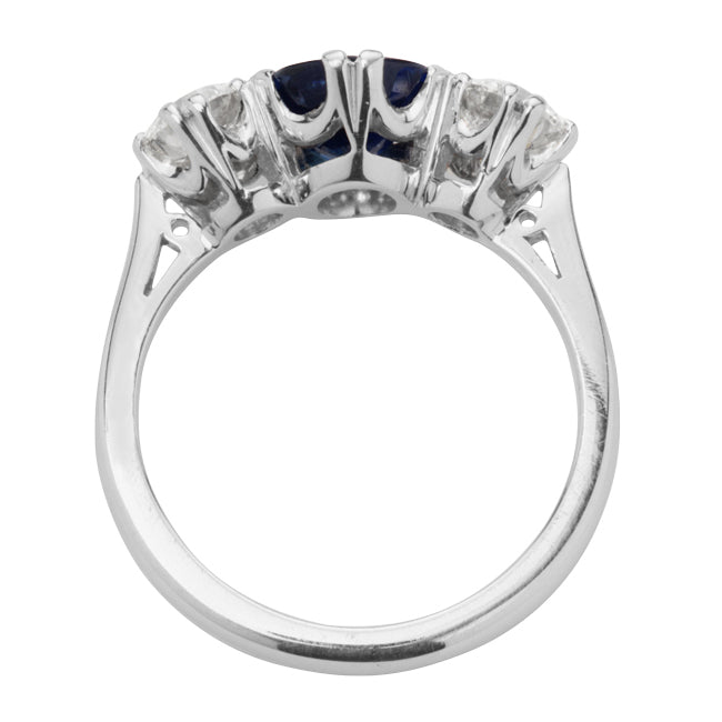 Sapphire trilogy ring