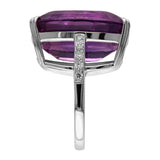 Statement amethyst ring in white gold