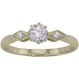 Unusual yellow gold diamond engagement ring