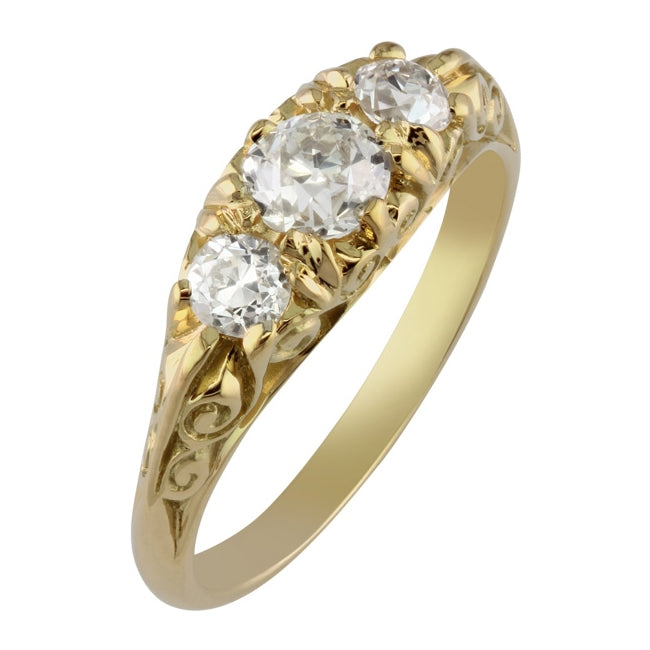 Victorian diamond trilogy ring