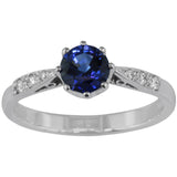 Vintage Art Deco Blue Sapphire Ring