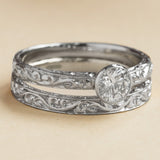 Vintage bridal ring set in platinum