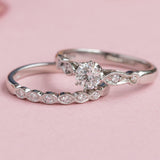 Vintage ladies bridal set with diamond rings