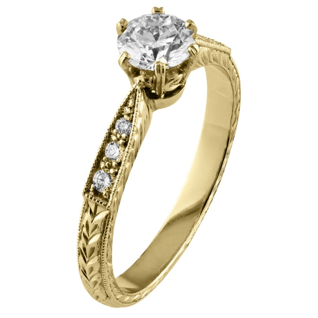 18ct yellow gold engagement ring London