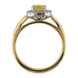 Wedfit yellow sapphire cluster ring