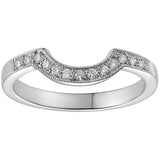 18ct white gold diamond shaped wedding ring