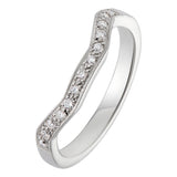 White gold fitted diamond wedding ring