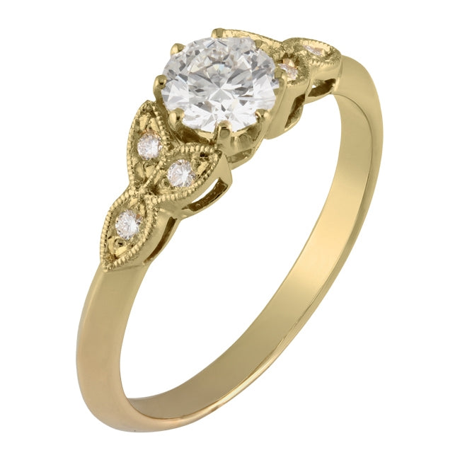 Yellow gold diamond ring vintage